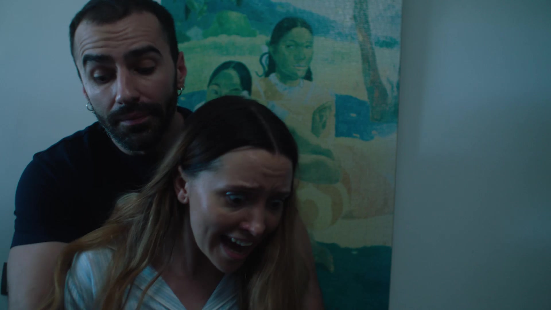 Fotograma del cortometraje de ficción Buenos días, en postproducción